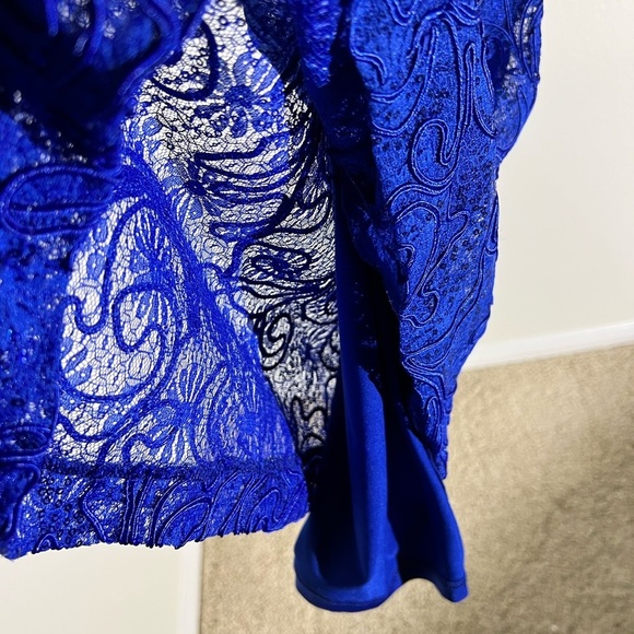 Badgley Mischka sequin sleeveless embroidered dress Size 8. NWOT - Picture 7 of 12